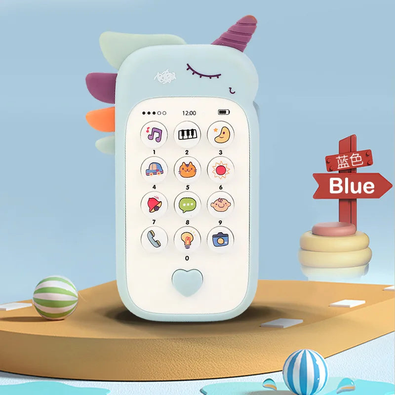 Téléphone-bebe-Multison-licorne-bleue