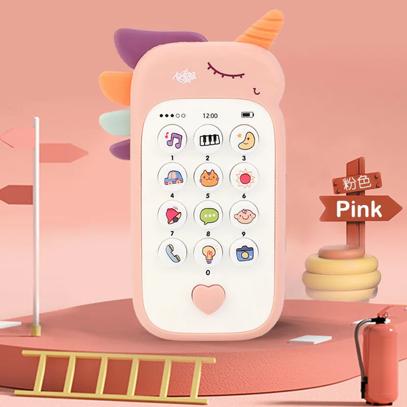 Téléphone-bebe-Multison-licorne-rose