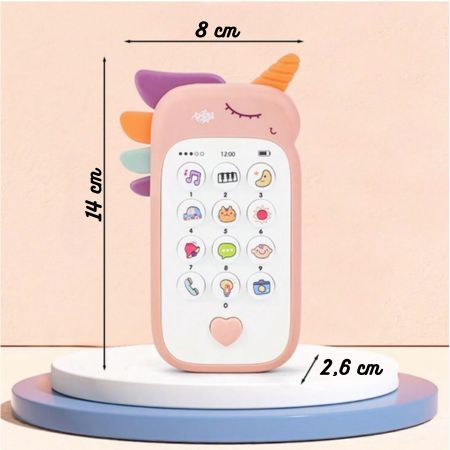 Téléphone-bebe-Multison-licorne-taille